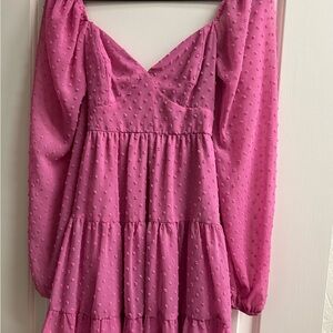 Lulu’s Pink Long Sleeve Dress